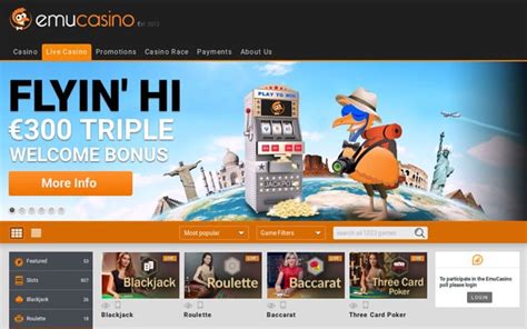 Emu Mobile Casino App for iPhone and Android.